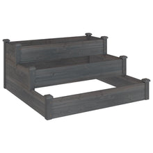 Plantenbak Verhoogd 20X20X56 Cm Massief Vurenhout Grijs
