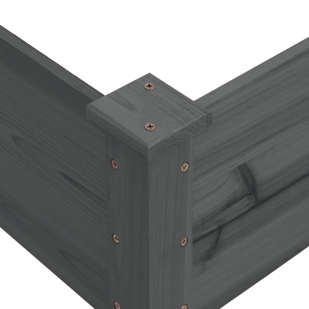 Plantenbak Verhoogd 20X20X56 Cm Massief Vurenhout Grijs