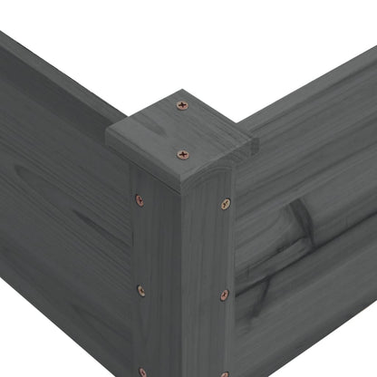 Plantenbak Verhoogd 20X20X56 Cm Massief Vurenhout Grijs