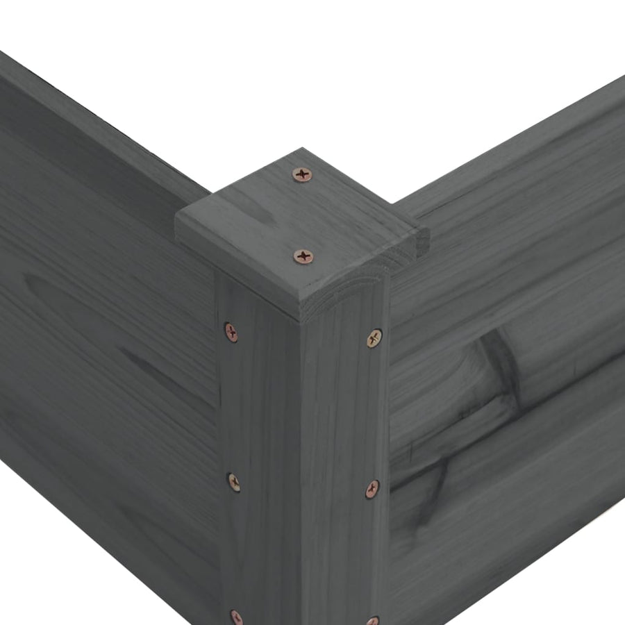 Plantenbak Verhoogd 20X20X56 Cm Massief Vurenhout Grijs