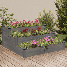 Plantenbak Verhoogd 20X20X56 Cm Massief Vurenhout Grijs