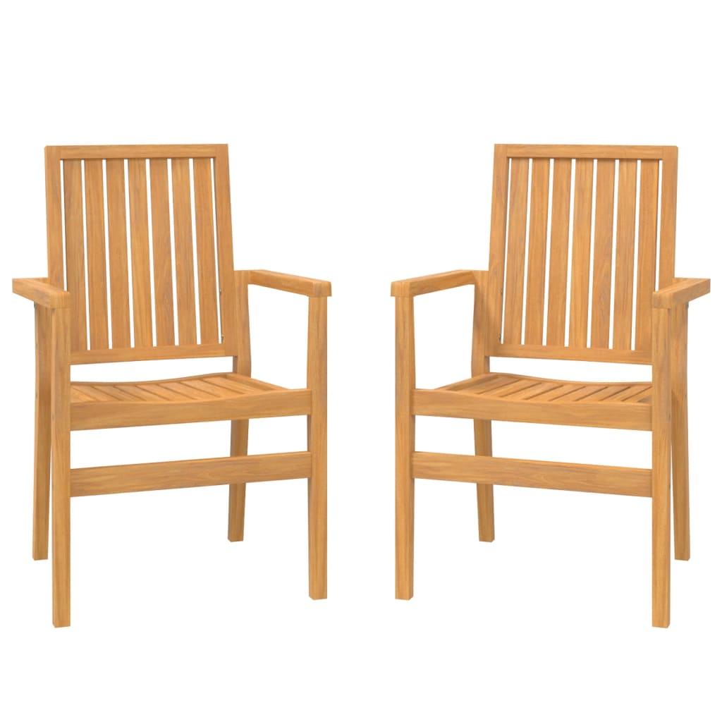 Tuinstoelen Stapelbaar 56,5X57,5X91 Cm Massief Teakhout 2