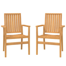 Tuinstoelen Stapelbaar 56,5X57,5X91 Cm Massief Teakhout 2