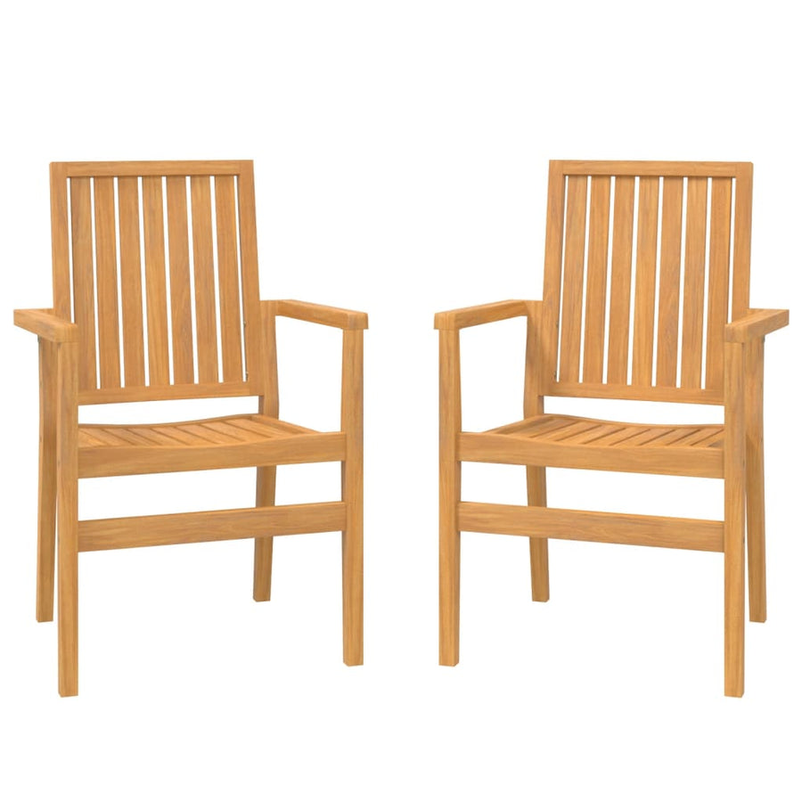 Tuinstoelen Stapelbaar 56,5X57,5X91 Cm Massief Teakhout 2