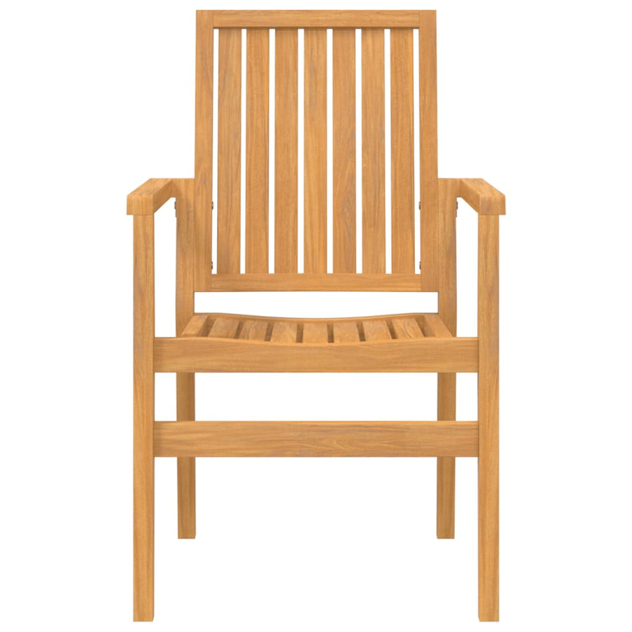 Tuinstoelen Stapelbaar 56,5X57,5X91 Cm Massief Teakhout 2