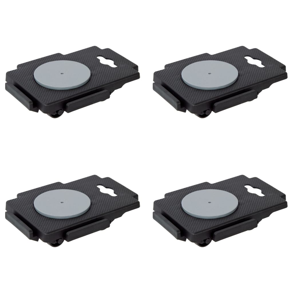 Verhuishondjes Met 8 Wielen 4 St 150 Kg Polypropeen Zwart 1