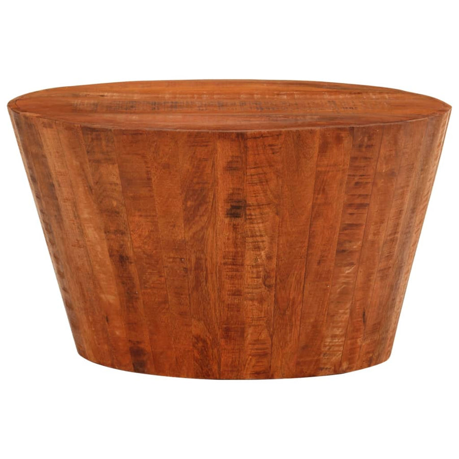 Salontafel Ø52X30 Cm Massief Ruw Mangohout
