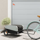 Bicycle trailer 30 kg iron black and grey