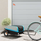 Bicycle trailer 30 kg iron black and blue