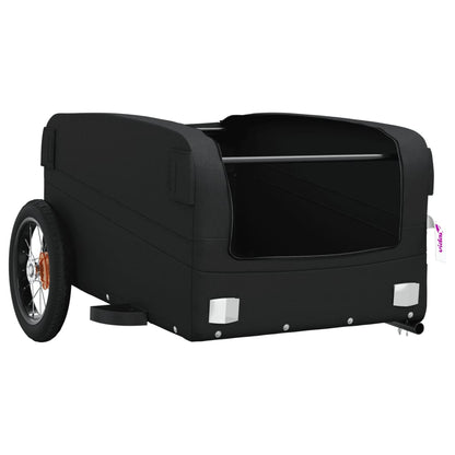 Fietstrailer 30 kg ijzer zwart 122 x 52.5 x 42.5 cm Zwart