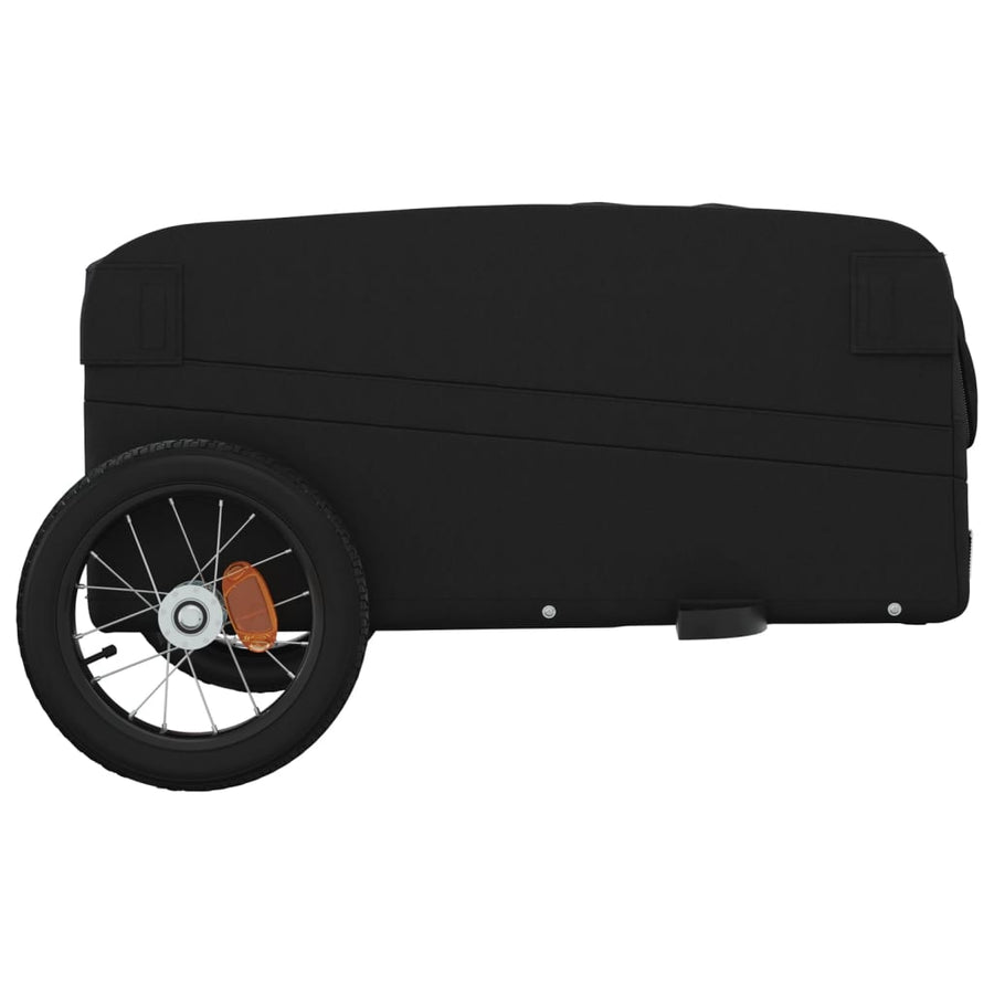Fietstrailer 30 kg ijzer zwart 122 x 52.5 x 42.5 cm Zwart