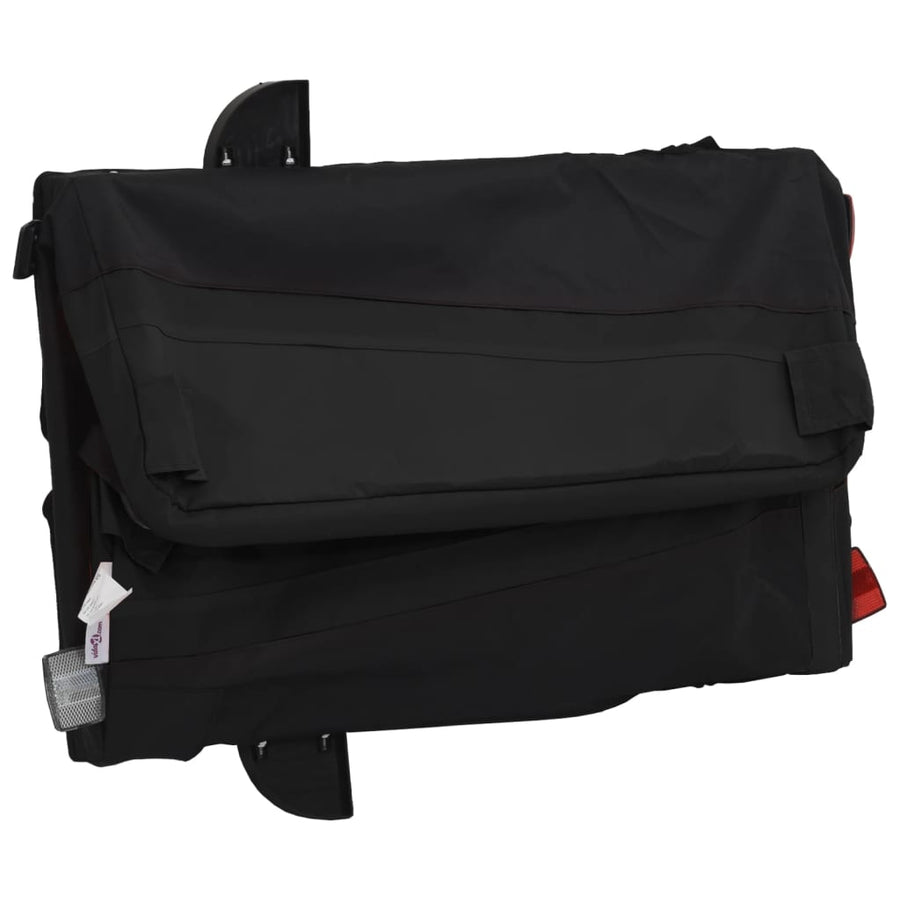 Fietstrailer 30 kg ijzer zwart 122 x 52.5 x 42.5 cm Zwart