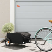 Fietstrailer 122x52.5x42.5 cm ijzer zwart