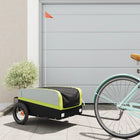 Bicycle trailer 30 kg iron black and green