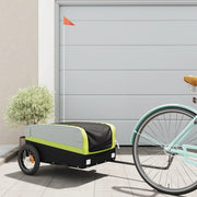 Fietstrailer 30 kg ijzer zwart groen 122x52,5x42,5 cm