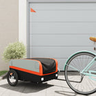 Bicycle trailer 45 kg iron black and orange