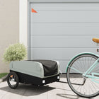 Fietstrailer 45 kg ijzer zwart grijs