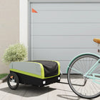 Fietstrailer 126x63x50 cm ijzer zwart groen
