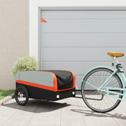 Fietstrailer 45 kg ijzer zwart oranje