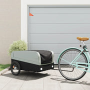 Fietstrailer 137x69x59 cm ijzer zwart grijs