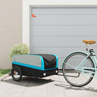 Fietstrailer 137x69x59 cm ijzer zwart blauw
