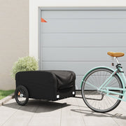 Fietstrailer 45 kg ijzer zwart 137x69x59 cm