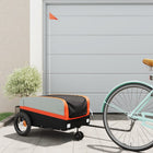 Bicycle trailer 30 kg iron black and orange