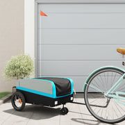 Bicycle trailer 30 kg iron black and blue