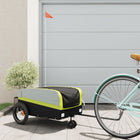 Fietstrailer 30 kg ijzer zwart groen 122x53x53 cm