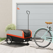 Fietstrailer 45 kg ijzer zwart oranje