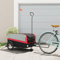 Fietstrailer 45 kg ijzer zwart en rood