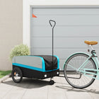 Bicycle trailer 45 kg iron black and blue