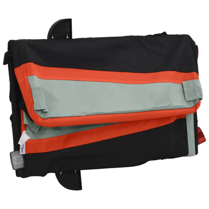 Fietstrailer 45 kg ijzer zwart en oranje 138 x 69 x 58 cm orange