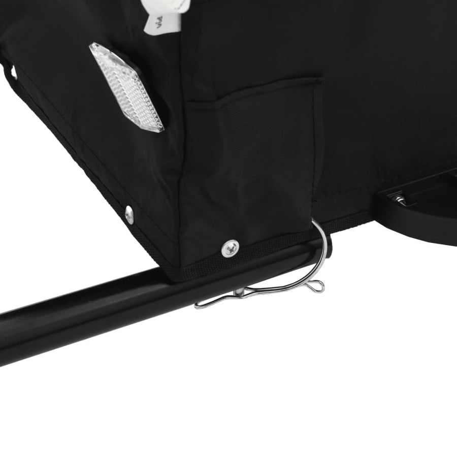 Fietstrailer 45 kg ijzer zwart en 138 x 69 x 58 cm Geel