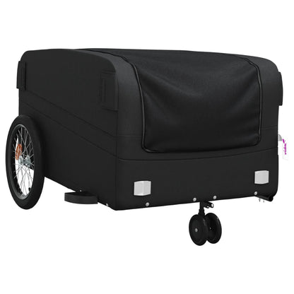 Fietstrailer 45 kg ijzer zwart 138 x 69 x 58 cm Zwart
