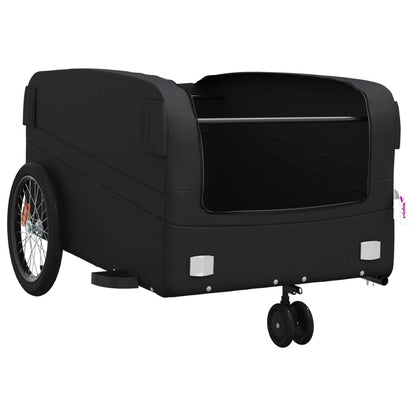 Fietstrailer 45 kg ijzer zwart 138 x 69 x 58 cm Zwart