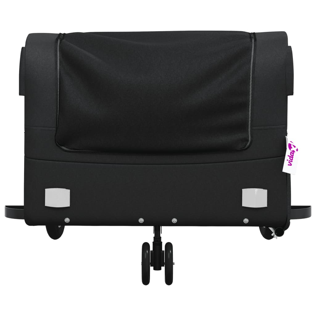 Fietstrailer 45 kg ijzer zwart 138 x 69 x 58 cm Zwart
