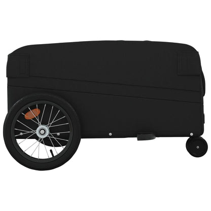 Fietstrailer 45 kg ijzer zwart 138 x 69 x 58 cm Zwart