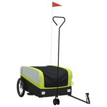 Fietstrailer 45 kg ijzer zwart en groen 138 x 69 x 58 cm Groen