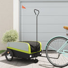 Fietstrailer 138x69x58 cm ijzer zwart groen