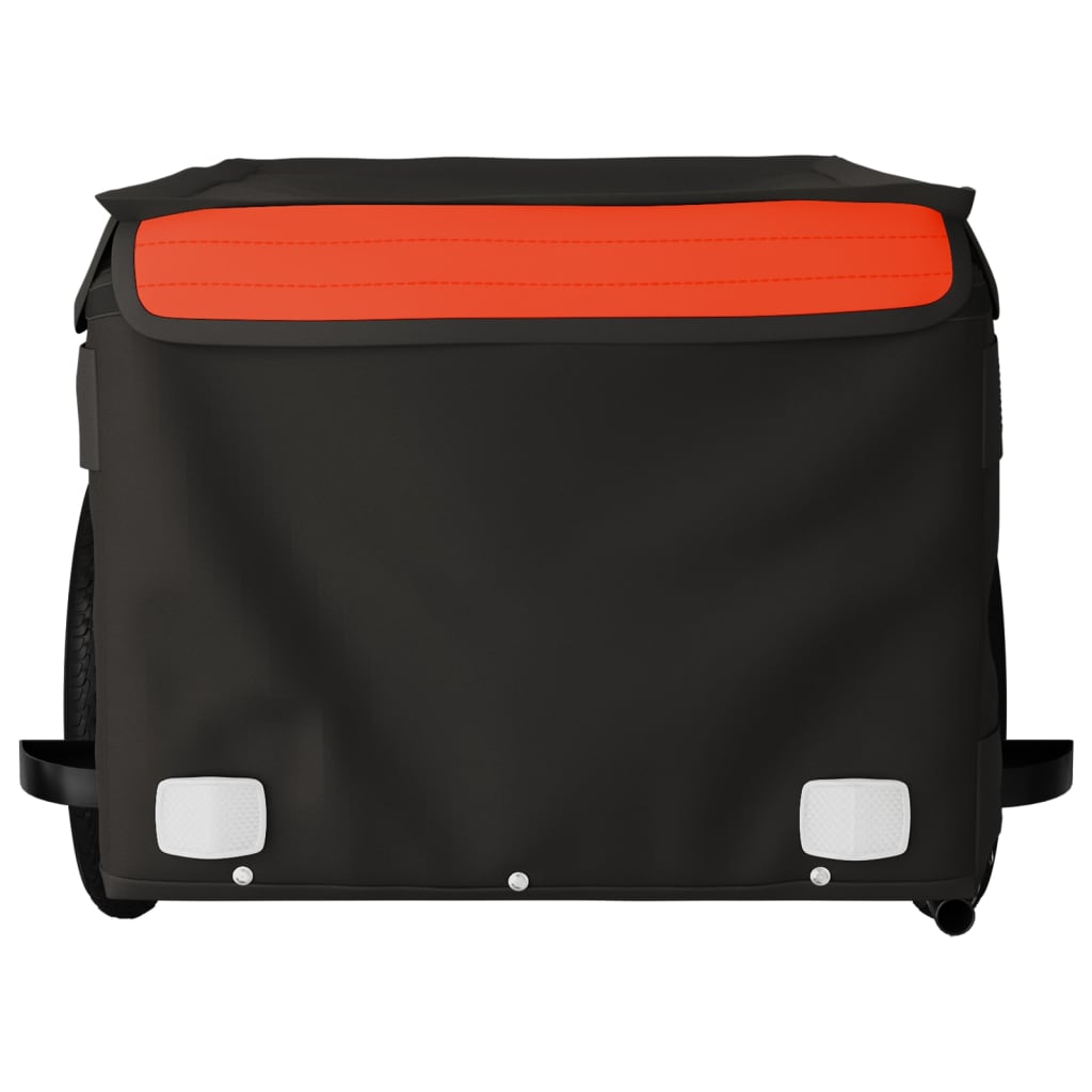 Fietstrailer 30 kg ijzer zwart en oranje 120 x 54 x 44 cm Oranje