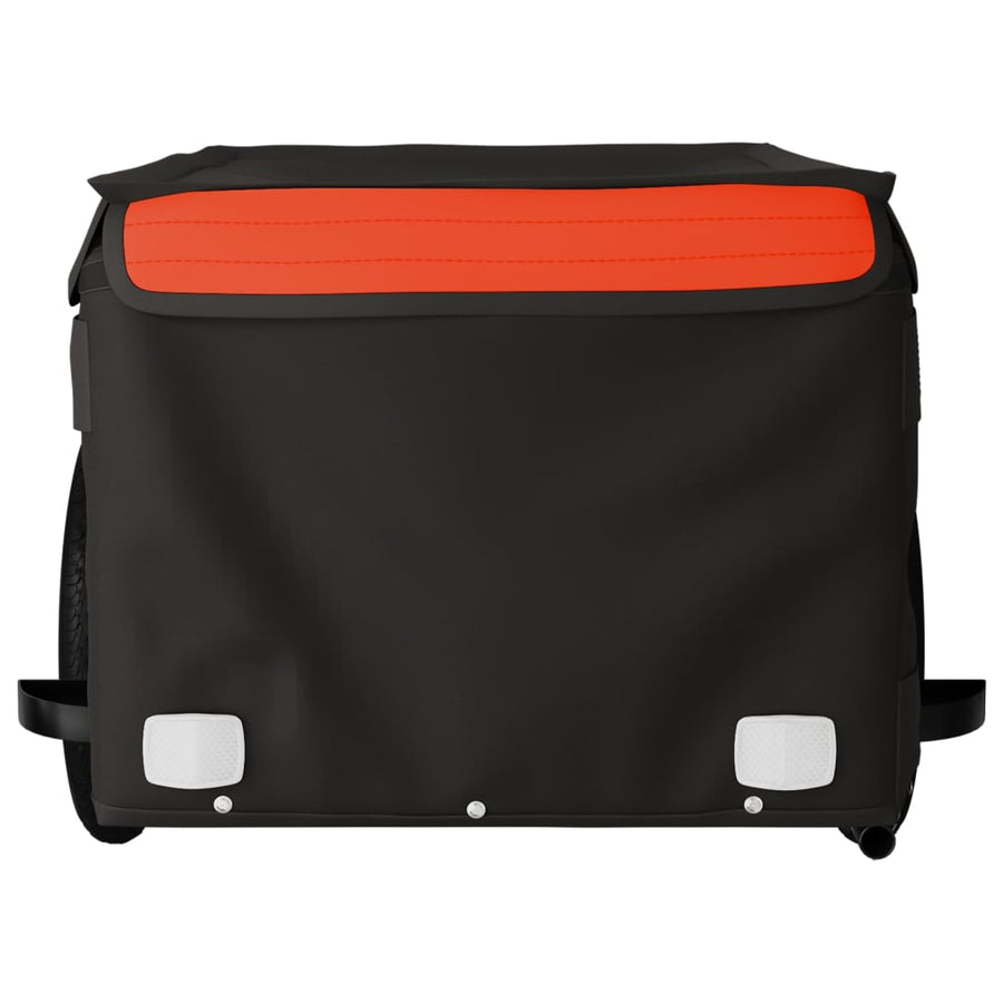 Fietstrailer 30 kg ijzer zwart en oranje 120 x 54 x 44 cm Oranje