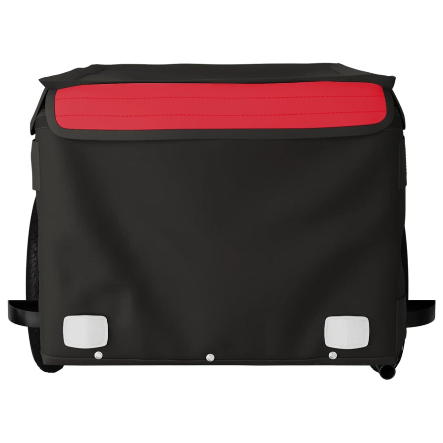 Fietstrailer 30 kg ijzer zwart en rood 120 x 54 x 44 cm Rood