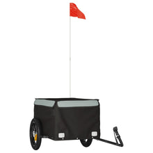 Fietstrailer 30 kg ijzer zwart en grijs 120 x 54 x 44 cm Grijs