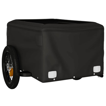 Fietstrailer 30 kg ijzer zwart en grijs 120 x 54 x 44 cm Grijs