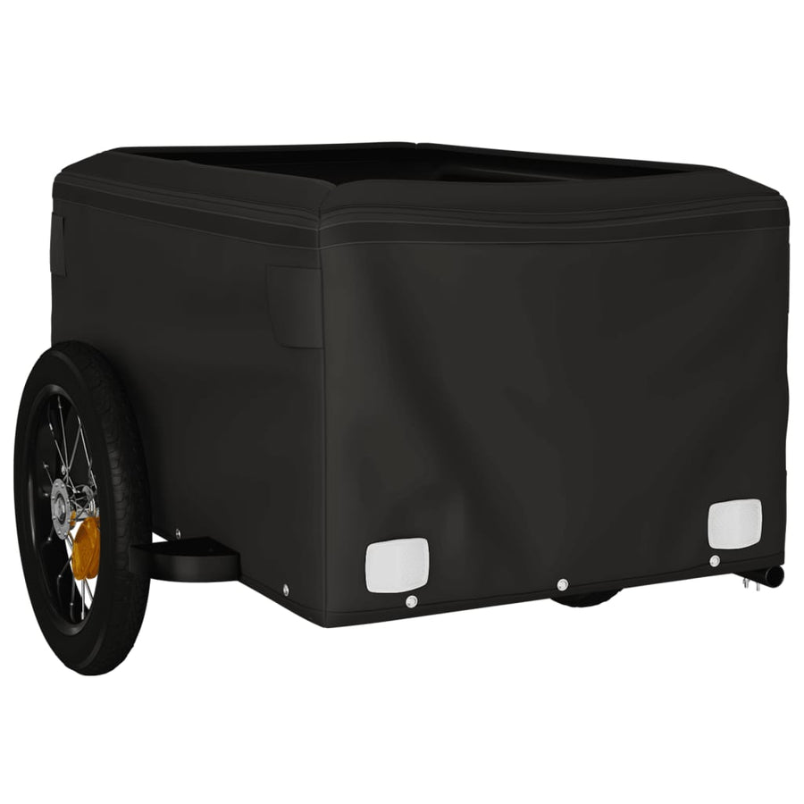 Fietstrailer 30 kg ijzer zwart en grijs 120 x 54 x 44 cm Grijs