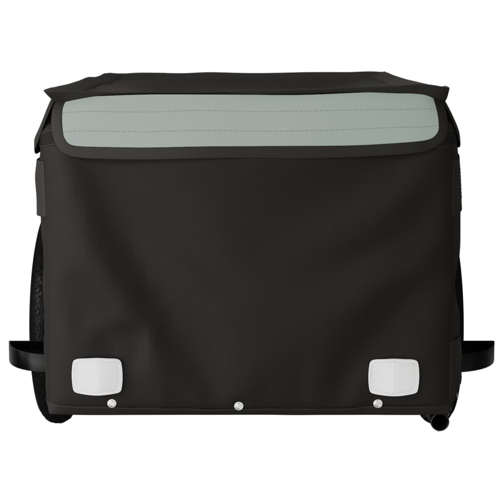 Fietstrailer 30 kg ijzer zwart en grijs 120 x 54 x 44 cm Grijs