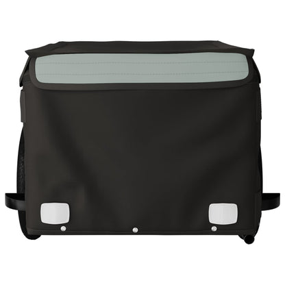 Fietstrailer 30 kg ijzer zwart en grijs 120 x 54 x 44 cm Grijs