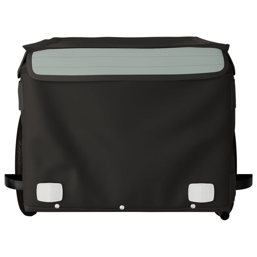 Fietstrailer 30 kg ijzer zwart en grijs 120 x 54 x 44 cm Grijs
