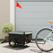 Fietstrailer 30 kg ijzer zwart grijs